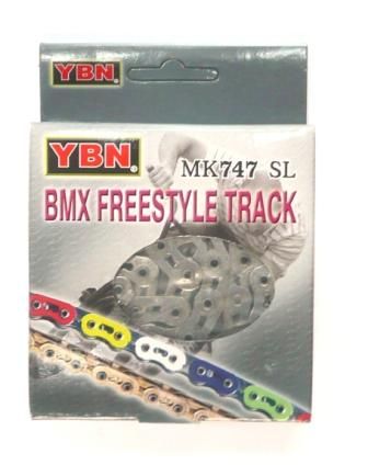 BICYCLE PARTS - CHAIN - 1/2 X 1/8 X 112L, SUPERLIGHT BMX CHAIN, HOLLOW PINS & SIDE PLATES, SILVER (YBN MK - 747SL)