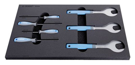 Unior 7 Piece Bike Tool Set In SOS Tray - Quality Metal Wrenches And Screwdrivers For Bike Maintenance And Repair - Essential Cycling Tool Kit
