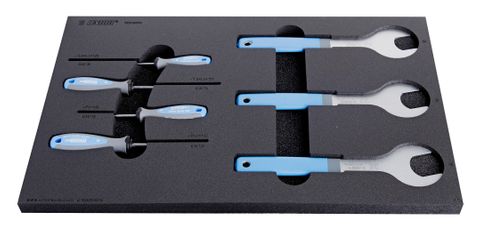 Unior 7 Piece Bike Tool Set In SOS Tray - Quality Metal Wrenches And Screwdrivers For Bike Maintenance And Repair - Essential Cycling Tool Kit