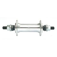 BICYCLE PARTS - HUB FRONT, NUTTED, SILVER ALLOY 36H (100MM OLD - 3/8 AXLE)