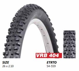 BICYCLE PARTS - TYRE 26 X 2.10 VRB404 BK BLACK, QUALITY VEE RUBBER PRODUCT (54 - 559) VEE RUBBER