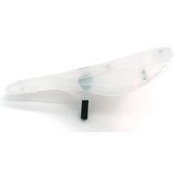 BICYCLE PARTS - SADDLE BMX PIVOTAL, WITH HOLLOW BOLT, PP PLASTIC, WITHOUT PADDING, SEMI CLEAR
