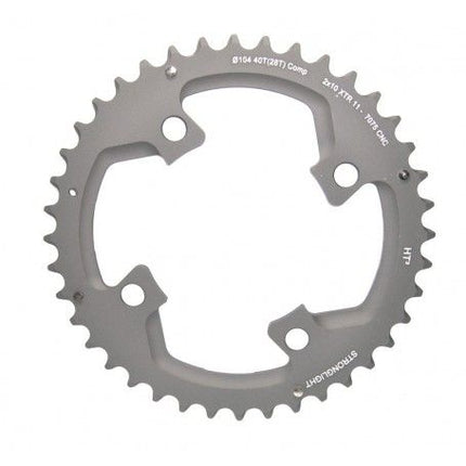 BICYCLE PARTS - CHAINRING MTB STRONGLIGHT 39T(26).7075 - T6 HT3 GRY.104 BCD .4 HOLE.2X10SPD .OUTER NOT THREADED SHIM XTR FC - M980 COMP.