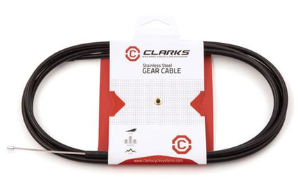 BICYCLE PARTS - GEAR CABLE - MTB / HYBRID / ROAD - INNER & OUTER, 1500MM STAINLESS STEEL WIRE, 2000MM SP4 BLACK OUTER CASING, INC PLASTIC 4MM HOUSING FERRULES