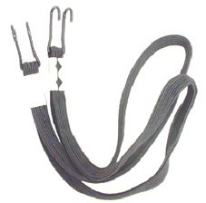 BICYCLE PARTS - ELASTIC STRAP - FOR CARRIER, 609MM LONG, FLAT TYPE, TWIN HOOKS EACH END, BLACK