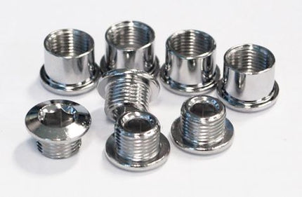 BICYCLE PARTS - CHAINRING BOLT KITS, MTB SCREW FOR DOUBLE (4 ARMS)STEELSILVER