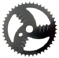 BICYCLE PARTS - CHAIN RING 1/2 X 1/8 X 44T, FOR OPC, STEEL BLACK