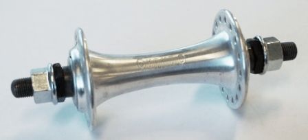 BICYCLE PARTS - HUB FRONT NUTTED SILVER ALLOY 32H 3/8