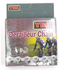 BICYCLE PARTS - CHAIN - 5 - 6 SPEED - YBN S20H - 114L - SILVER - W/CONNECT LINK