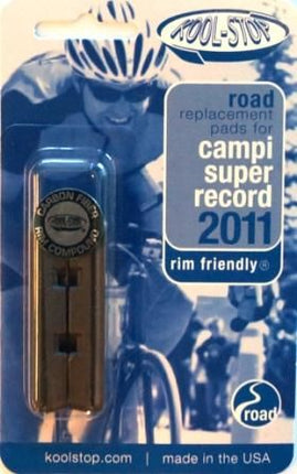 Kool-Stop Super Record 2011 Carbon Fibre Rim Compound Replacement Road Brake Pads For Campagnolo