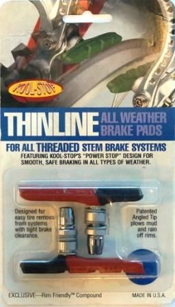 BICYCLE PARTS - BRAKE PADS - KOOL STOP DUAL COMP T - LINE THREADED KSTLTDL