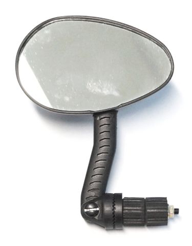 BICYCLE PARTS - MIRROR, PLASTIC W/ REFLECTOR, INSERT TYPE, FOR LEFT HAND SIDE ONLY