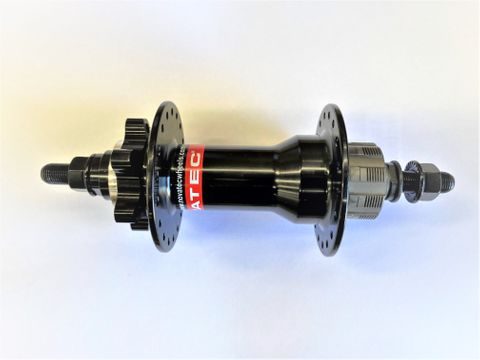 BICYCLE PARTS - HUB, SINGLE SPEED CASSETTE NOVATEC SEALED (SHIMANO PATTERN) DIRT JUMP 36H - 6 BOLT DISC - (135MM OLD) - (INC'S 1/8 14T COG)