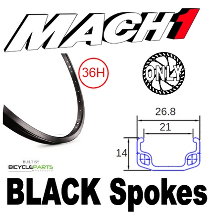 Mach1 24-inch Front Dynamo Bicycle Wheel With Black Rim And Hub, 6 Bolt Disc Compatible, 100mm Quick Release Skewer - Ideal For Cycling