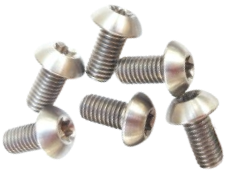 BICYCLE PARTS - TRP T25 TORX DISC ROTOR BOLT SET (6) TITANIUM