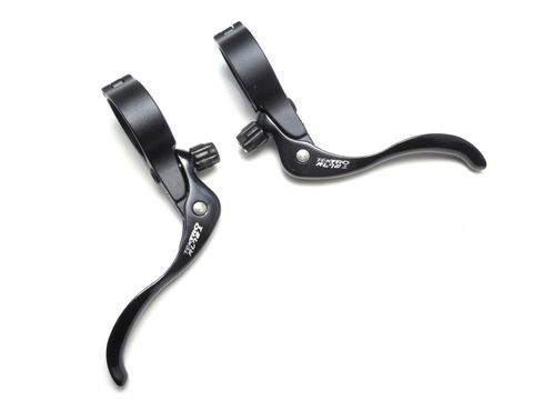 BICYCLE PARTS - BRAKE LEVER - TEKTRO INLINE BRAKE LEVER, 31.8MM CLAMP, FOR ROAD & CYCLO X BIKES, ALLOY, HINGED, BLACK (SOLD IN PAIRS) (RL - 721)