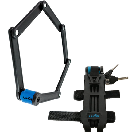 BICYCLE PARTS - LOCK, HIGH SECURITY, KEY, FOLDING LOCK, 80CM, W/MOUNTING BRKT LUMA NO1 LOCK BRAND IN SPAIN