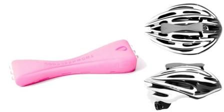 BICYCLE PARTS - FRONT & REAR LIGHT FOR HELMET, PILOT, USB RECHARGEABLE, FRONT (3 X WHITE LED) AND REAR (3 X RED LED) IN ONE, ROSA. TWO WHEEL COOL (WE ARE MAKING ROOM TO EXPAND OUR RANGES)