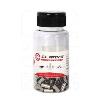 BICYCLE PARTS - FERRULES, STEPPED FERRULE ALLOY, FOR BRAKE AND GEAR, DISPENSER POT OF 50