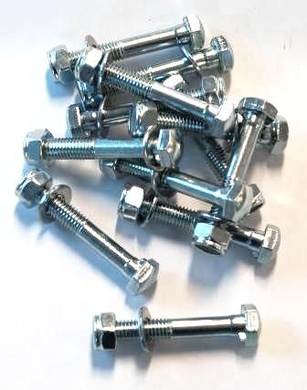 BICYCLE PARTS - S/POST BOLT M8 X 50MM FACED QTY12 PER BAG