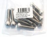 BICYCLE PARTS - STEM BOLT INNER HEX M6 X 25MM (BAG OF 10) STAINLESS STEEL