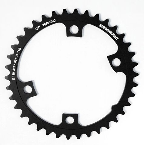 Stronglight Black 7075 CNC Alloy 110 BCD 38T Inner Road Cycling Chainring For Shimano Dura-ace Di2 FC-R9100 11 Speed Drive Train Part