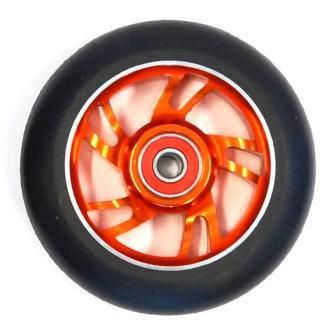BICYCLE PARTS - SCOOTER WHEEL, ALLOY, 100MM INCL ABEC - 9 BEARING, ORANGE CORE, SENSATIONAL