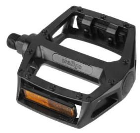 BICYCLE PARTS - PEDALS 9/16 BMX, LARGE PLATFORM, ONE PIECE ALLOY BODY, BLACK BY WELLGO