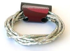 BICYCLE PARTS - GEAR CABLE - UNIVERSAL, HOLOGRAPHIC 2 PIECE OUTER, GALVANIZED INNER, SILVER