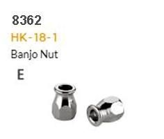 BICYCLE PARTS - HYDRAULIC HOSE FITTING - E - HK - 18 - 1, BANJO END, STAINLESS, FOR DIAM .5MM.FOR SHIMANO AVID, FORMULA , SOLD INDIVIDUALLY
