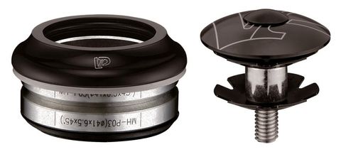 BICYCLE PARTS - HEAD SET, INTEGRATED, ALLOY, 1 - 1/8 , THREADLESS, SEALED CARTRIDGE BEARING, DIA.28.6/41/30MM, ANODIZED BLACK