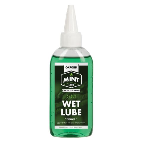 BICYCLE PARTS - OXFORD MINT WET LUBE 150ML, BIODEGRADEABLE, REDUCES WEAR ON THE CHAIN AND SPROCKETS, HIGHLY DURABLE