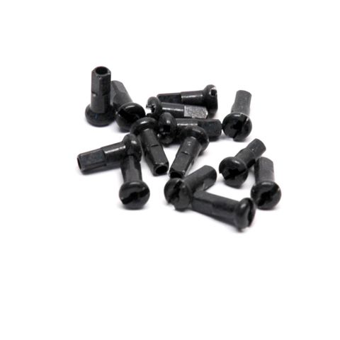 BICYCLE PARTS - PILLAR NIPPLES, LONG BRASS BLACK 13G 14MM (INDIVIDUAL) (E - BIKE NIPPLE)
