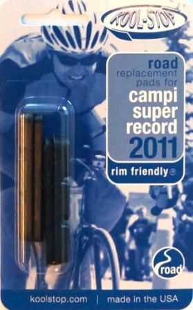 BICYCLE PARTS - BRAKE PADS - KOOL STOP SUPER RECORD INSERT BLACK KSSRB