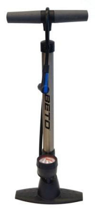 BICYCLE PARTS - BETO COBRA FLOOR PUMP, ALLOY BARREL, 160 PSI W/GAUGE, AUTO SWITCHING SMART VALVE HEAD, A/V & F/V