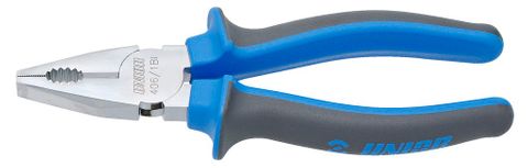 Unior 160mm Combination Pliers For Gripping And Cutting, Ergonomic Blue/gray Handles, Durable Steel - Professional Hand Tool For Mechanics And DIY