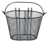 BICYCLE PARTS - BASKET, STEEL, HOOK ON, BLACK, FOR CHILDREN'S BIKES 255 X 175 X 180 - LABEL INCORRECT - CORRECT PRODUCT IN BAG