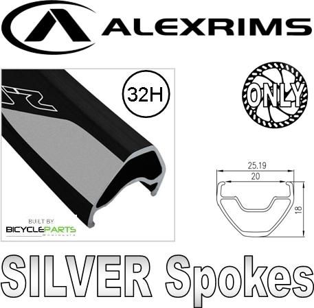 BICYCLE PARTS - WHEEL - 650B/27.5 ALEX EVO - 2 D/W BLACK EYELETED RIM , WHITE SEALED 6 BOLT ALLOY HUB , BLACK SPOKES (MATCHING REAR 92030)