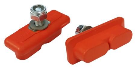 BICYCLE PARTS - BRAKE PADS - KOOL STOP COMPOSITE CONTINENTAL PADS KS - COC ORANGE