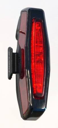 BICYCLE PARTS - LIGHT REAR, D - LIGHT, USB RECHARGEBLE, 3 FUNCTIONS, SUPER BRIGHT - 10 LUMENS, FITS AERO AND ROUND SEAT POSTS, VERTICAL POSITION, 27 HOURS RUN TIME