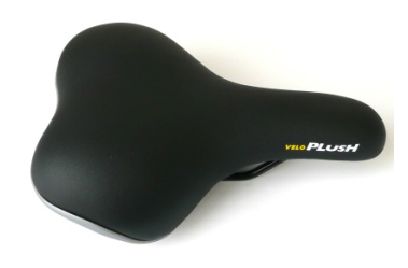BICYCLE PARTS - SADDLE, LADIES, VINYL TOP, DOUBLE DENSITY FOAM, 250 X 180MM BLACK, QUALITY VELO MANUFACTURED PRODUCT