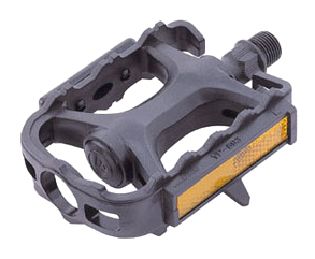 BICYCLE PARTS - PEDALS 1/2 MTB, PP BODY, BLACK