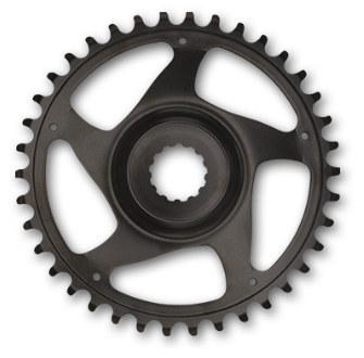 KMC Direct Mount Chainrings For Bosch Gen 3 E-bikes, 38T, 47.5/50mm, 11/128" Speed, Black Aluminum, Cycling Components