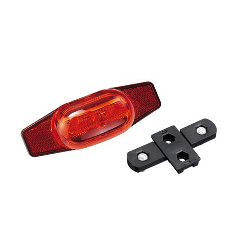 BICYCLE PARTS - LIGHT - REAR CARRIER LIGHT, 4 FUNCTIONS, 5 RED LEDS, WITH 19/50MM CARRIER MOUNT BRKT, W/BATTS D - LIGHT
