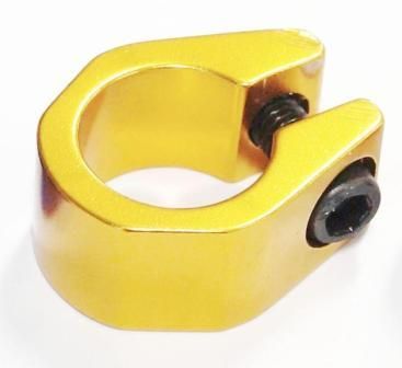 BICYCLE PARTS - SEAT CLAMP TUFF NECK STYLE GOLD - (I.D. 25.4)