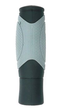 BICYCLE PARTS - GRIPS, COMFORT, KRATON & GEL, 2 TONE GREY/BLACK, 125MM, QUALITY VELO PRODUCT