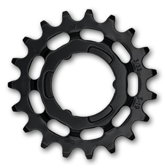 KMC Black Quality Sprocket 1/2 X 3/32 X 19T For Coaster & Internal Gear Hubs - Bicycle Drivetrain Component