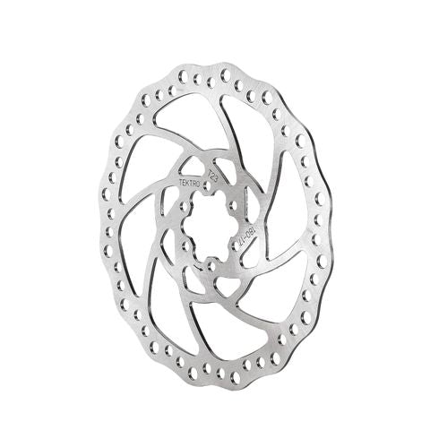 BICYCLE PARTS - DISC ROTOR - TEKTRO, 180MM, T:2.3MM, STAINLESS, W/T25 TORQUE 6 BOLTS - USE ONLY WITH 2.3MM CALIPERS