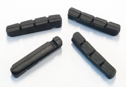 BICYCLE PARTS - BRAKE PADS, FOR CARBON RIMS, BRAKCO HIGH PERFORMANCE PADS, SHIMANO COMPAT 55MM(SOLD IN 2 SETS, FRONT AND REAR) GREEN LINE