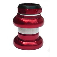 BICYCLE PARTS - HEAD SET, ALLOY, 1 - 1/8 X 26T, 25.4X34X30MM, THREADED, WATER SEAL, NO LOGO, ANODISED RED
